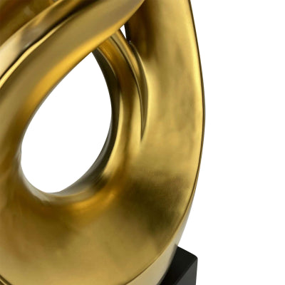 Matte Abstract Sculpture Large Silver